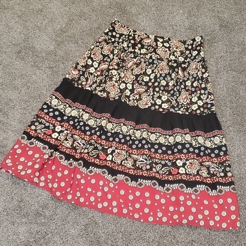 Requirements floral skirt boho midi women sz 12 boho - Picture 2 of 9